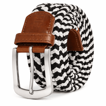 East/18 Perfect Fit Woven Stretch Golf Belt, Tuxedo - East/18