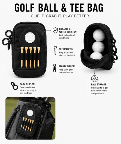 Hudson Golf Clip-On Accessory Bag - East/18Golf Clip Accessory Bag