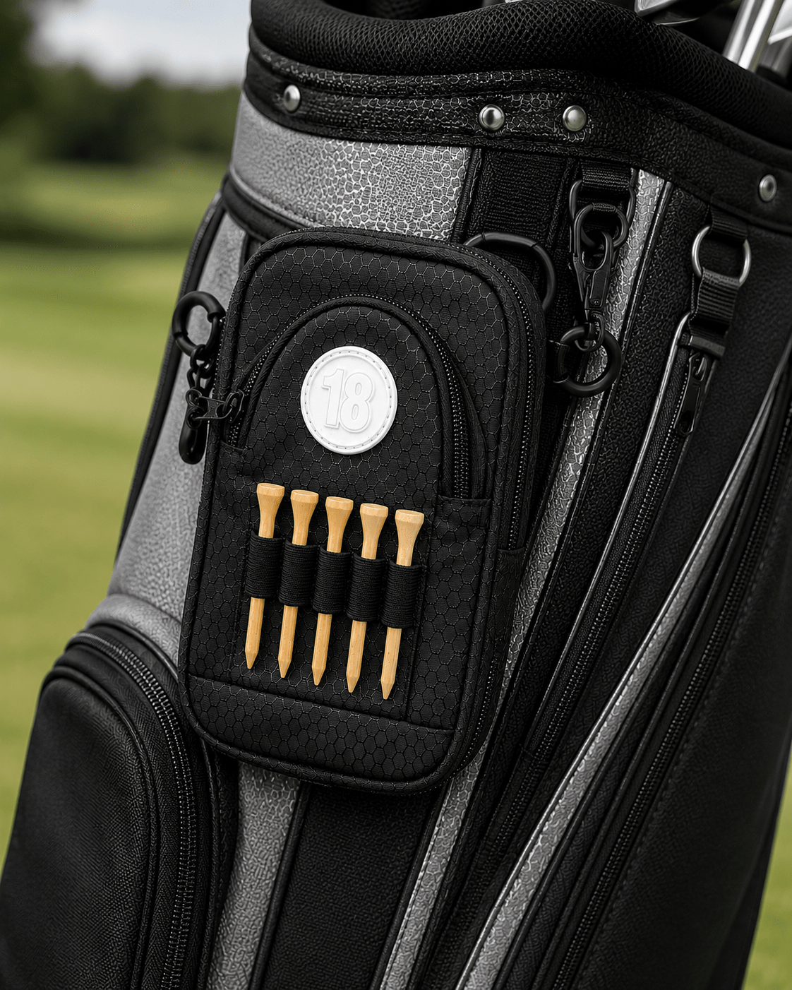 Hudson Golf Clip-On Accessory Bag - East/18Golf Clip Accessory Bag