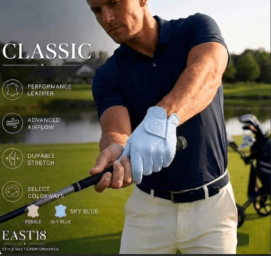 Men's Premium Leather Golf Glove - East/18Gloves
