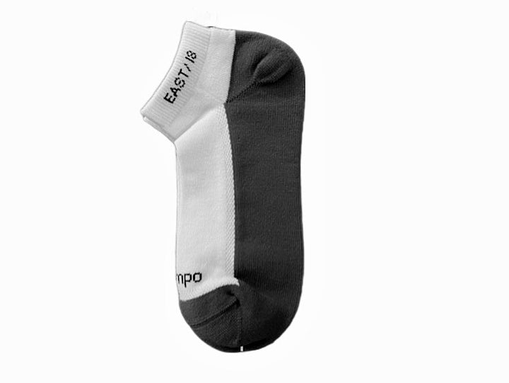 East/18 Men’s Golf Low-Show Tempo Ankle Socks, O/S, White, 4 Pack