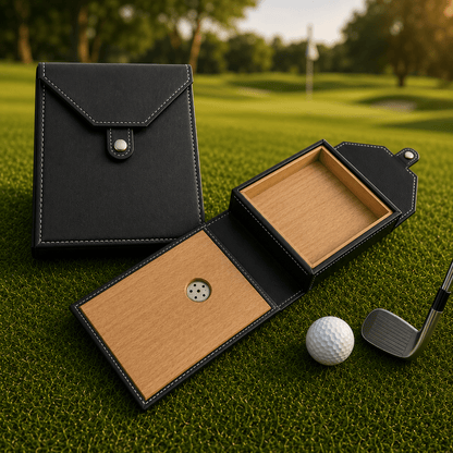 Travel Cigar Humidor Box, Book Snap Closure, Vegan Leather and Cedar - East/18Cigar Humidor Box